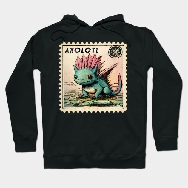 Axolotl Stamp Hoodie by nonbeenarydesigns